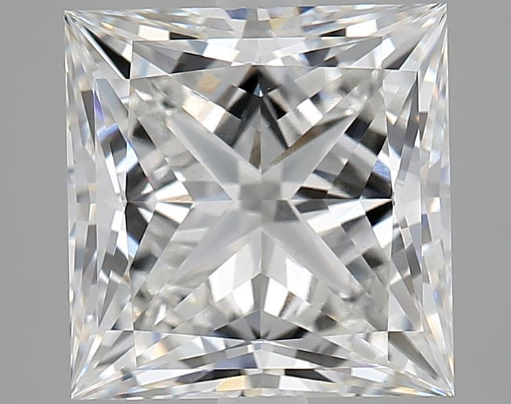 4.04 Carat Princess Shaped Ideal Cut VVS2 IGI Certified Lab Grown Diamond