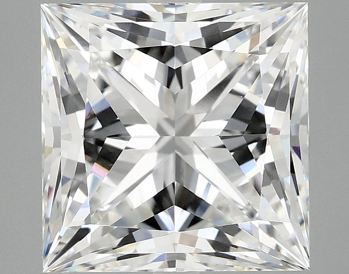 4.57 Carat Princess Shaped Ideal Cut VVS2 IGI Certified Lab Grown Diamond