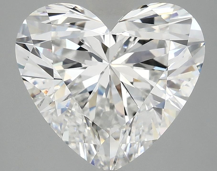 5.06 Carat Heart Shaped Ideal Cut VVS2 IGI Certified Lab Grown Diamond