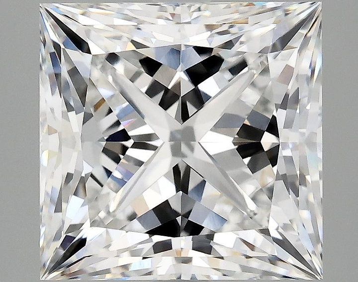 5.09 Carat Princess Shaped Ideal Cut VVS2 IGI Certified Lab Grown Diamond