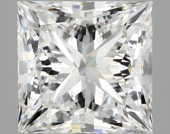 4.09 Carat Princess Shaped Ideal Cut VVS2 IGI Certified Lab Grown Diamond