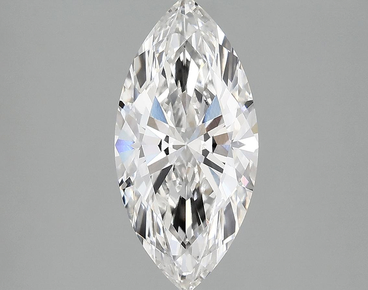 2.05 Carat Marquise Shaped Excellent Cut VVS2 IGI Certified Lab Grown Diamond