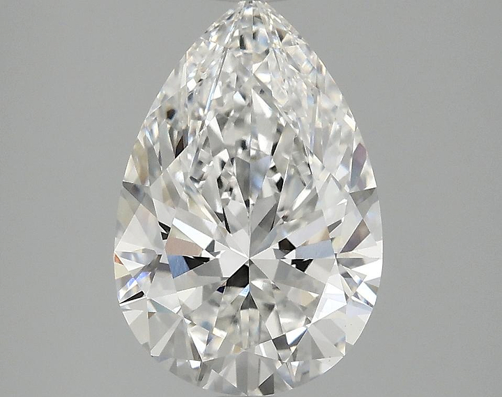 2.5 Carat Pear Shaped Excellent Cut VVS2 IGI Certified Lab Grown Diamond