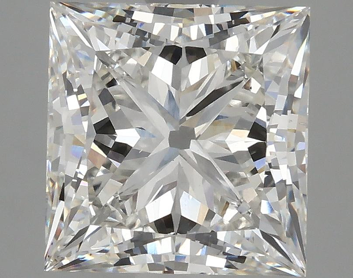 2.68 Carat Princess Shaped Ideal Cut VS2 IGI Certified Lab Grown Diamond