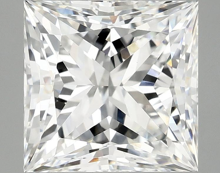 4.08 Carat Princess Shaped Ideal Cut VVS2 IGI Certified Lab Grown Diamond