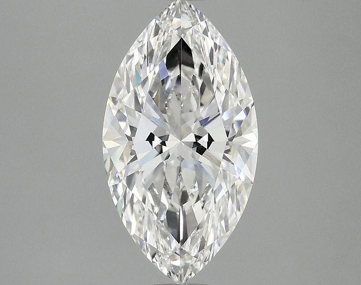 2.07 Carat Marquise Shaped Excellent Cut VVS2 IGI Certified Lab Grown Diamond