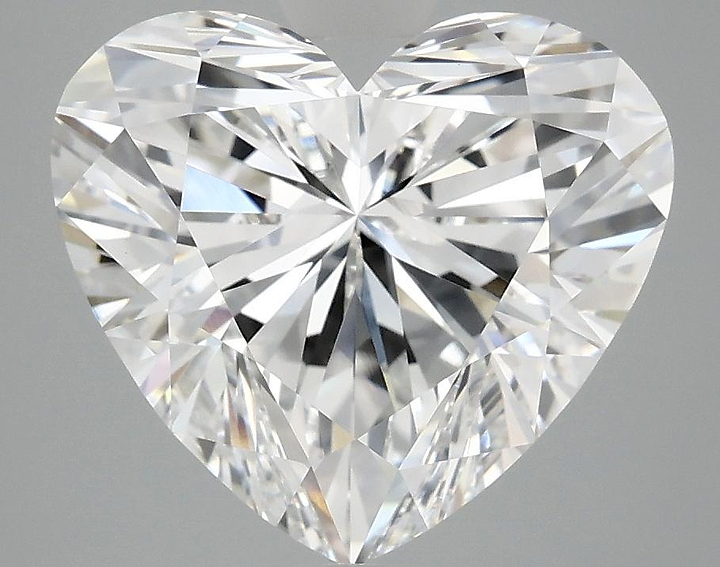 5.09 Carat Heart Shaped Ideal Cut VVS2 IGI Certified Lab Grown Diamond