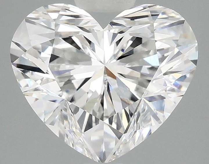 2.98 Carat Heart Shaped Ideal Cut VVS2 IGI Certified Lab Grown Diamond