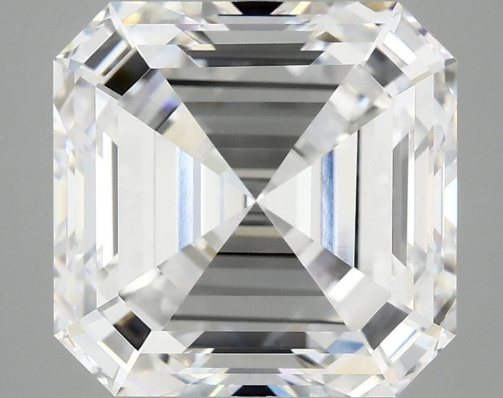 7.68 Carat Asscher Shaped Ideal Cut VVS2 IGI Certified Lab Grown Diamond