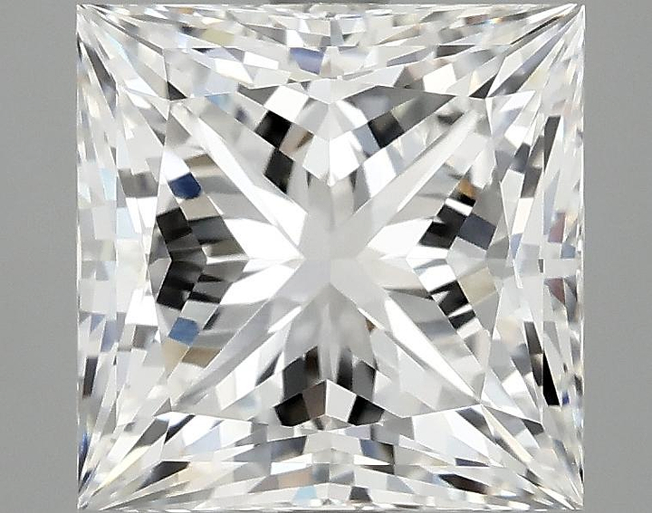 4.14 Carat Princess Shaped Ideal Cut VVS2 IGI Certified Lab Grown Diamond