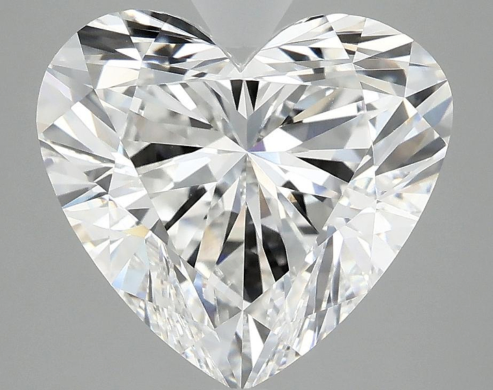 5.02 Carat Heart Shaped Ideal Cut VVS2 IGI Certified Lab Grown Diamond