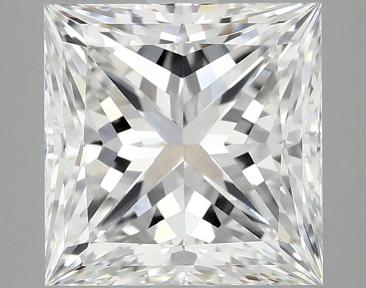4.04 Carat Princess Shaped Ideal Cut VVS2 IGI Certified Lab Grown Diamond