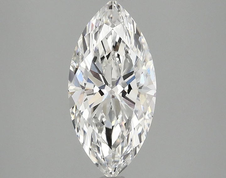 2.06 Carat Marquise Shaped Excellent Cut VVS2 IGI Certified Lab Grown Diamond
