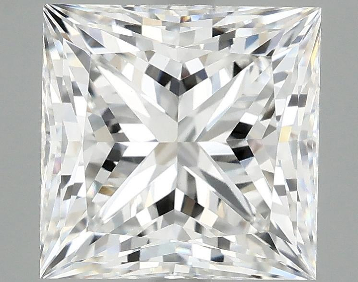 4.05 Carat Princess Shaped Ideal Cut VVS2 IGI Certified Lab Grown Diamond