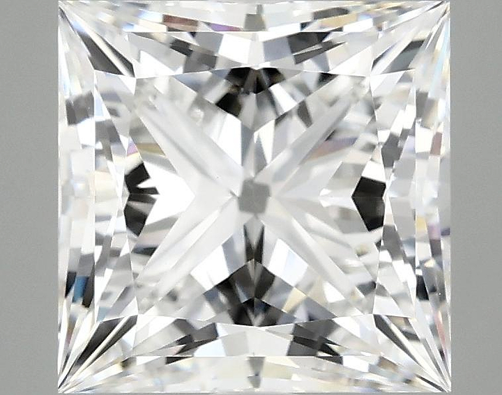 4.03 Carat Princess Shaped Ideal Cut VVS2 IGI Certified Lab Grown Diamond