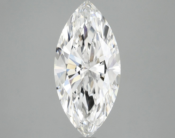 3.05 Carat Marquise Shaped Excellent Cut VVS2 IGI Certified Lab Grown Diamond