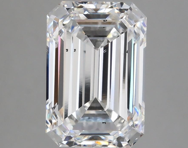 3.04 Carat Emerald Shaped Ideal Cut SI1 IGI Certified Lab Grown Diamond
