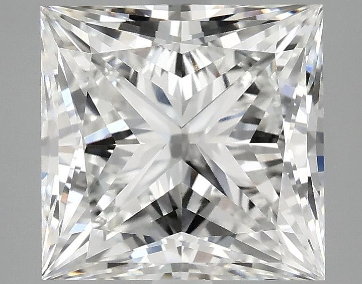 4.14 Carat Princess Shaped Ideal Cut VVS2 IGI Certified Lab Grown Diamond
