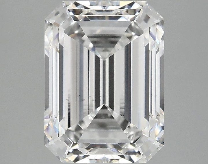 3.09 Carat Emerald Shaped Excellent Cut VS2 IGI Certified Lab Grown Diamond