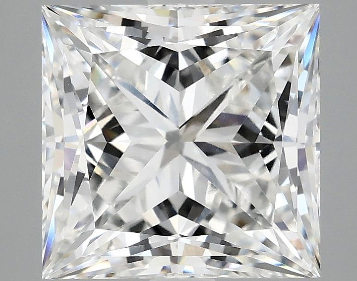 4.08 Carat Princess Shaped Ideal Cut VVS2 IGI Certified Lab Grown Diamond
