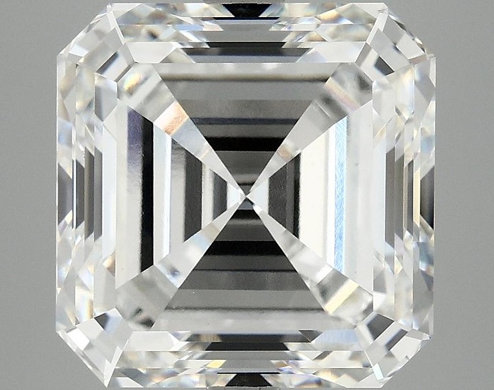 7.76 Carat Asscher Shaped Ideal Cut VVS2 IGI Certified Lab Grown Diamond