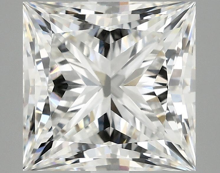 4.12 Carat Princess Shaped Ideal Cut VVS2 IGI Certified Lab Grown Diamond