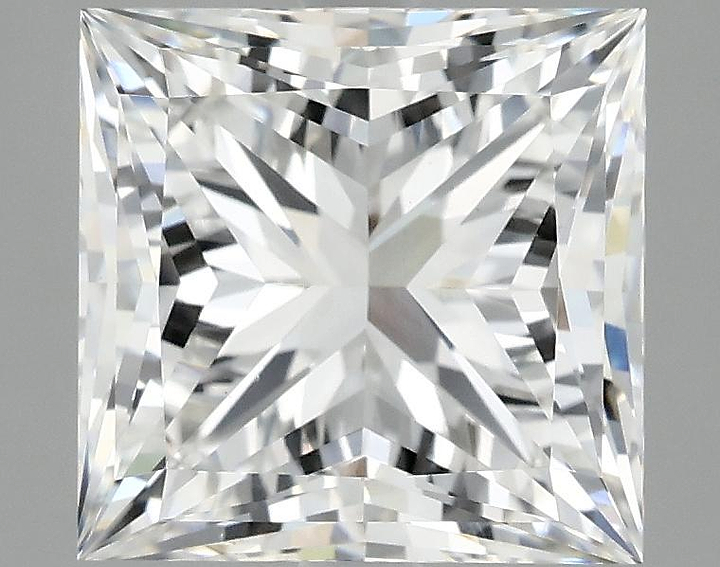 4.09 Carat Princess Shaped Ideal Cut VVS2 IGI Certified Lab Grown Diamond