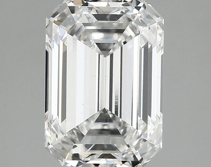 2.57 Carat Emerald Shaped Ideal Cut VVS2 IGI Certified Lab Grown Diamond