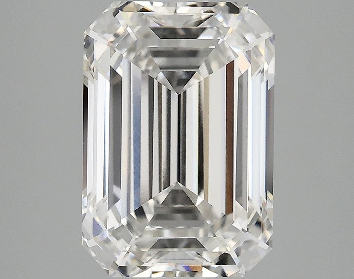 3.84 Carat Emerald Shaped Ideal Cut VVS2 IGI Certified Lab Grown Diamond