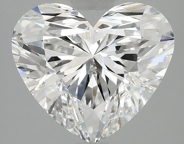 3.09 Carat Heart Shaped Ideal Cut VVS2 IGI Certified Lab Grown Diamond