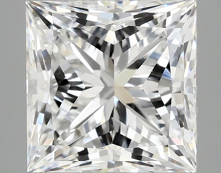 5.07 Carat Princess Shaped Ideal Cut VVS2 IGI Certified Lab Grown Diamond