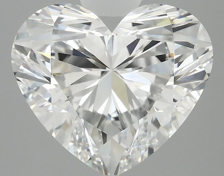3.74 Carat Heart Shaped Ideal Cut VVS2 IGI Certified Lab Grown Diamond