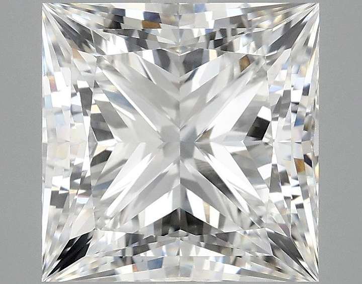 4.76 Carat Princess Shaped Ideal Cut VVS2 IGI Certified Lab Grown Diamond