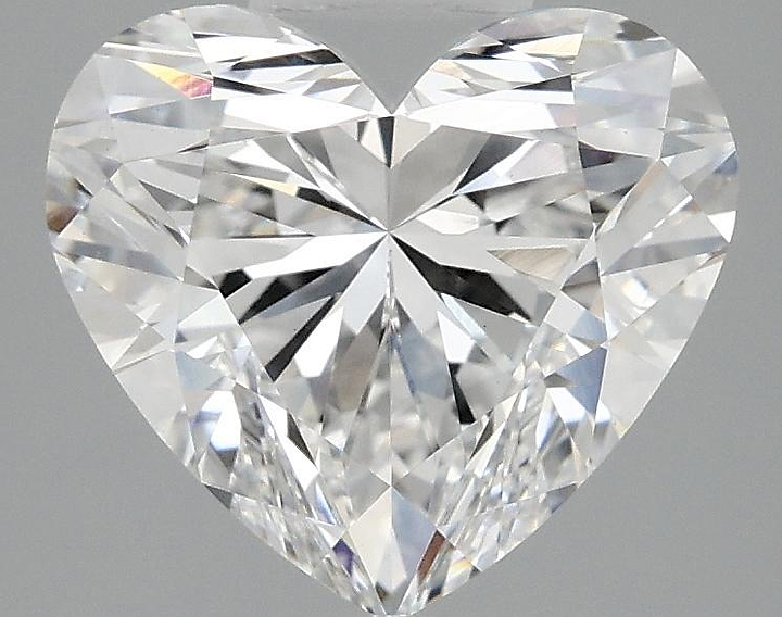 3.02 Carat Heart Shaped Ideal Cut VVS2 IGI Certified Lab Grown Diamond