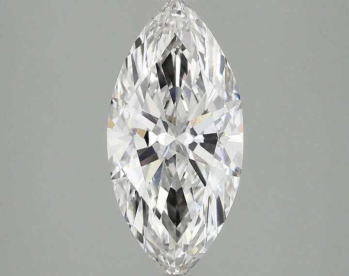 2.05 Carat Marquise Shaped Excellent Cut VVS2 IGI Certified Lab Grown Diamond