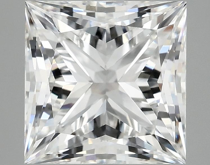 4.08 Carat Princess Shaped Ideal Cut VVS2 IGI Certified Lab Grown Diamond