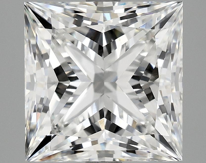 4.74 Carat Princess Shaped Ideal Cut VVS2 IGI Certified Lab Grown Diamond