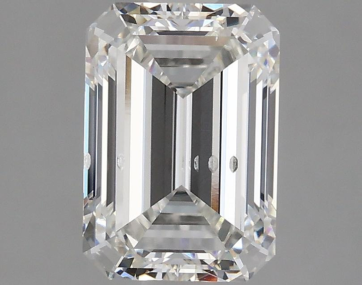 2.49 Carat Emerald Shaped Ideal Cut SI1 IGI Certified Lab Grown Diamond