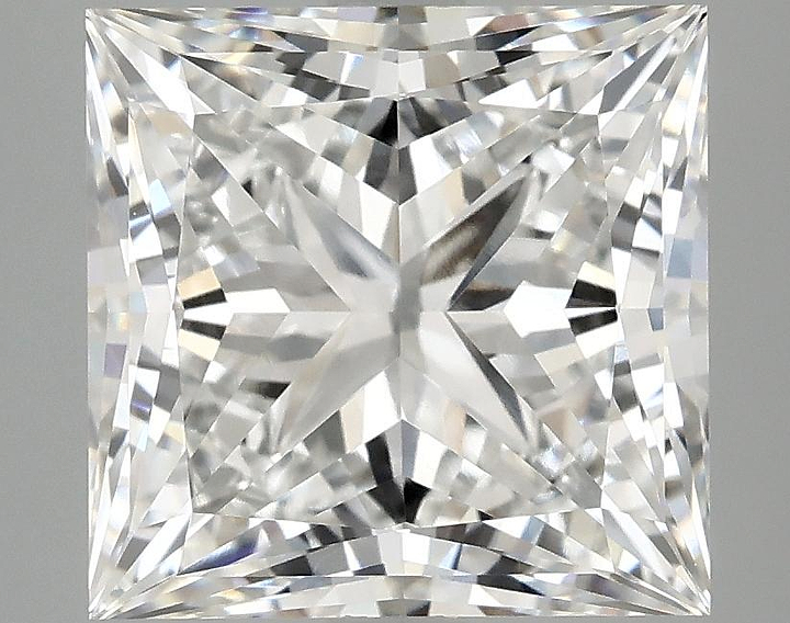 5.04 Carat Princess Shaped Ideal Cut VVS2 IGI Certified Lab Grown Diamond