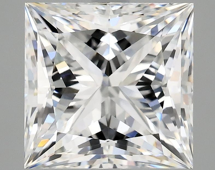 4.08 Carat Princess Shaped Ideal Cut VVS2 IGI Certified Lab Grown Diamond