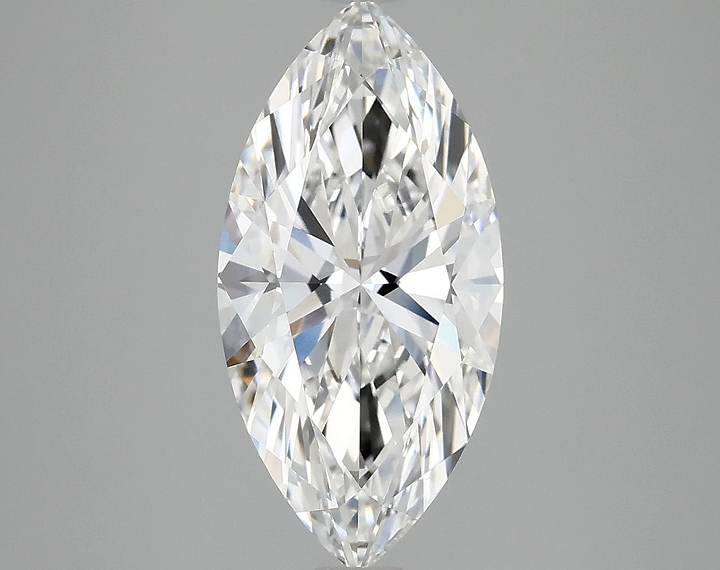 3.02 Carat Marquise Shaped Ideal Cut VVS2 IGI Certified Lab Grown Diamond