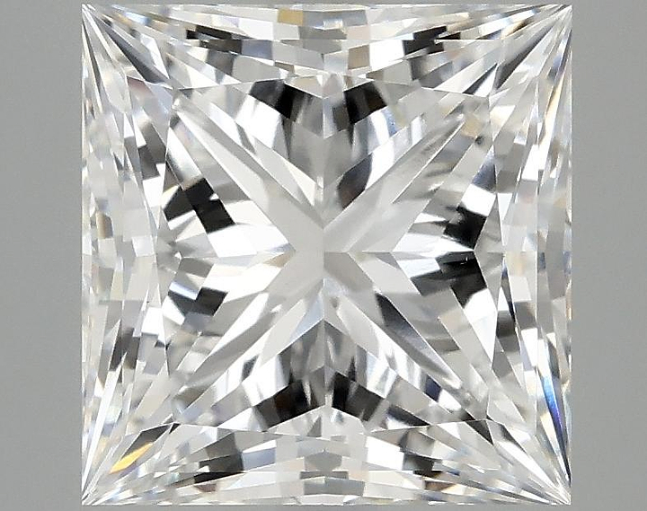 4.45 Carat Princess Shaped Ideal Cut VVS2 IGI Certified Lab Grown Diamond