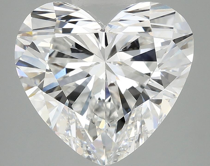 5.09 Carat Heart Shaped Ideal Cut VVS2 IGI Certified Lab Grown Diamond