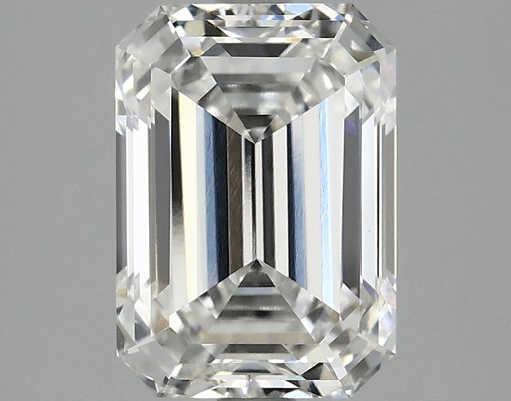 2.57 Carat Emerald Shaped Ideal Cut VVS2 IGI Certified Lab Grown Diamond