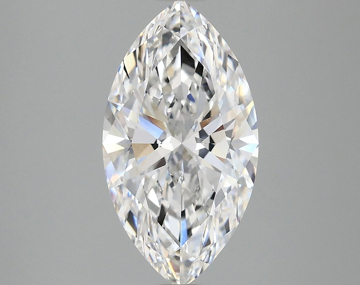 2.98 Carat Marquise Shaped Excellent Cut VVS2 IGI Certified Lab Grown Diamond