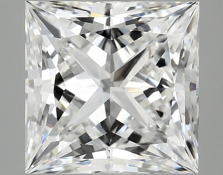 4.04 Carat Princess Shaped Ideal Cut VVS2 IGI Certified Lab Grown Diamond