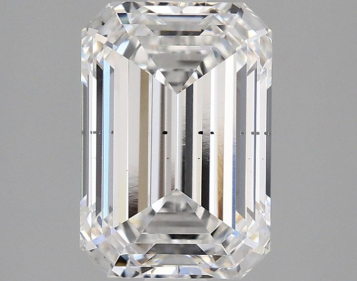 2.58 Carat Emerald Shaped Ideal Cut SI1 IGI Certified Lab Grown Diamond