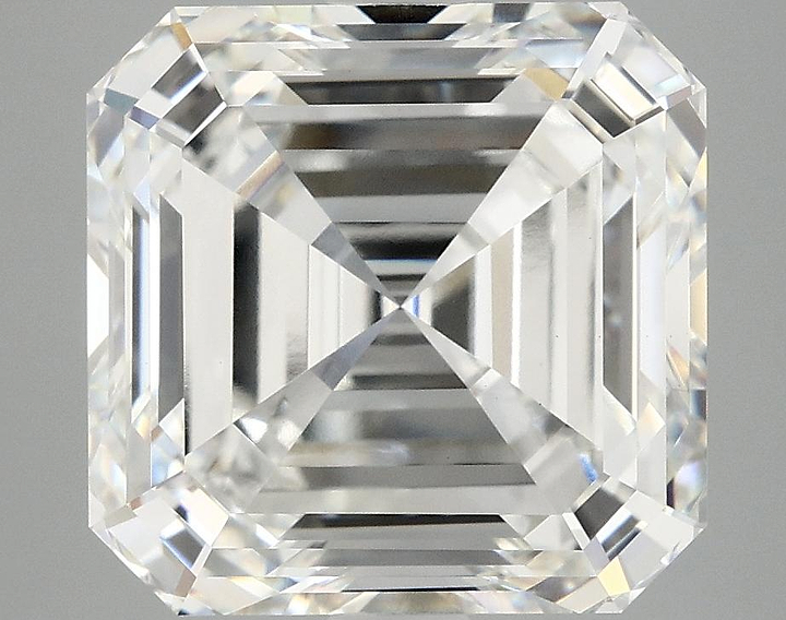 6.63 Carat Asscher Shaped Ideal Cut VVS2 IGI Certified Lab Grown Diamond