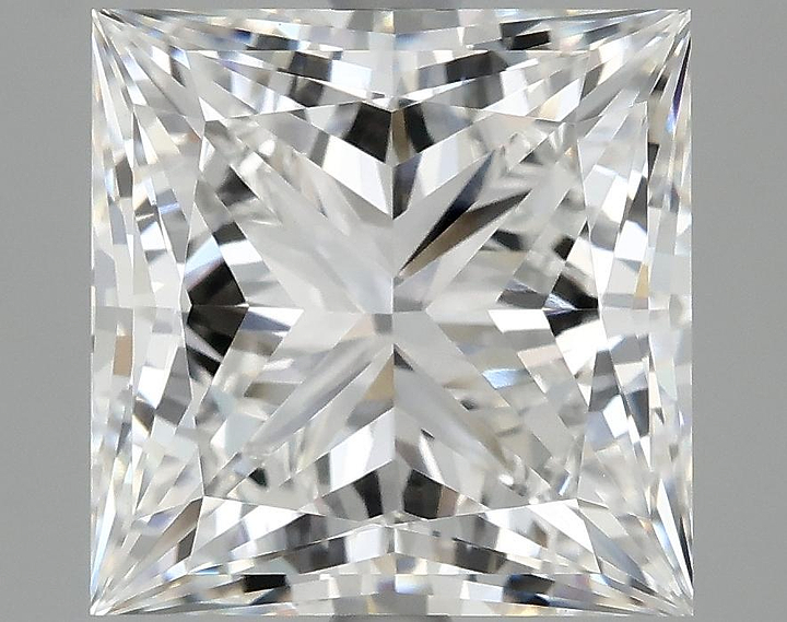 5.09 Carat Princess Shaped Ideal Cut VVS2 IGI Certified Lab Grown Diamond