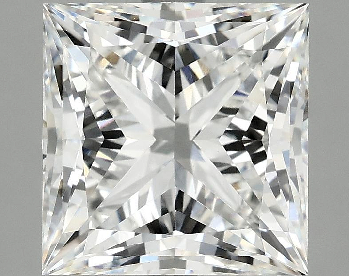 4.03 Carat Princess Shaped Ideal Cut VVS2 IGI Certified Lab Grown Diamond